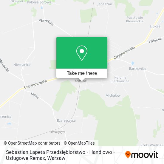 Sebastian Łapeta Przedsiębiorstwo - Handlowo - Usługowe Remax map