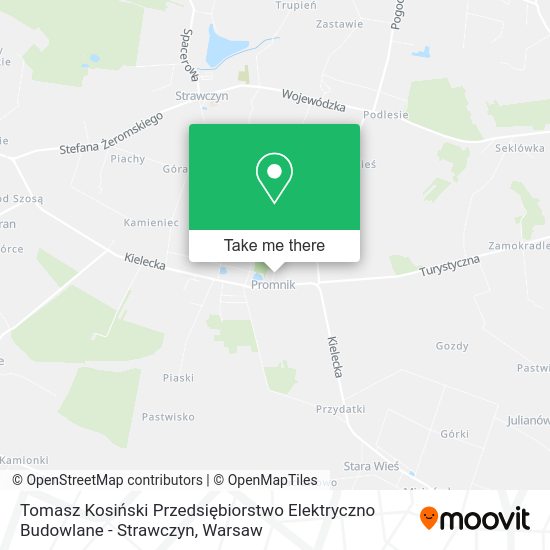 Tomasz Kosiński Przedsiębiorstwo Elektryczno Budowlane - Strawczyn map