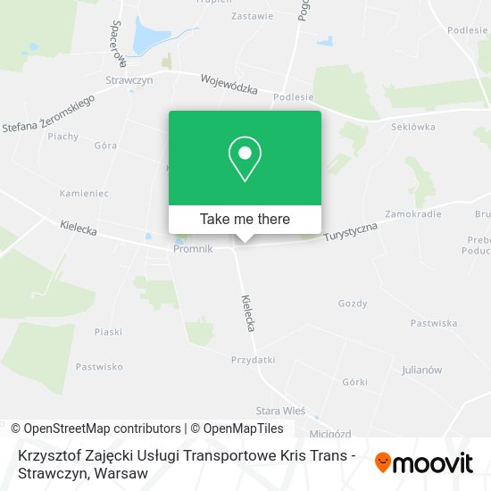 Krzysztof Zajęcki Usługi Transportowe Kris Trans - Strawczyn map