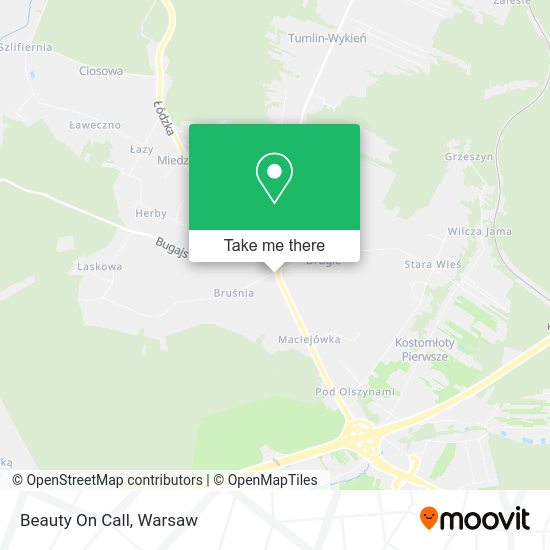 Beauty On Call map