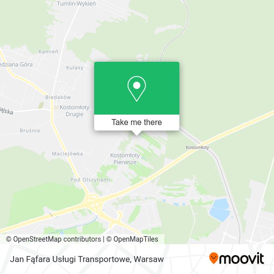 Jan Fąfara Usługi Transportowe map