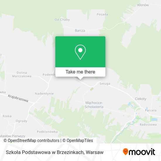 Szkoła Podstawowa w Brzezinkach map