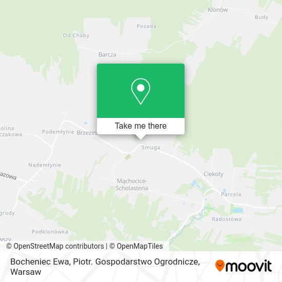 Bocheniec Ewa, Piotr. Gospodarstwo Ogrodnicze map