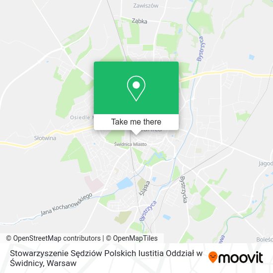 Stowarzyszenie Sędziów Polskich Iustitia Oddział w Świdnicy map