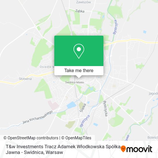 T&w Investments Tracz Adamek Włodkowska Spółka Jawna - Swidnica map