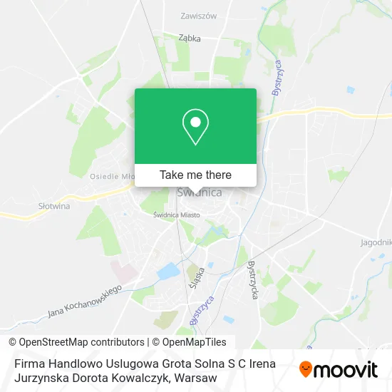 Firma Handlowo Uslugowa Grota Solna S C Irena Jurzynska Dorota Kowalczyk map