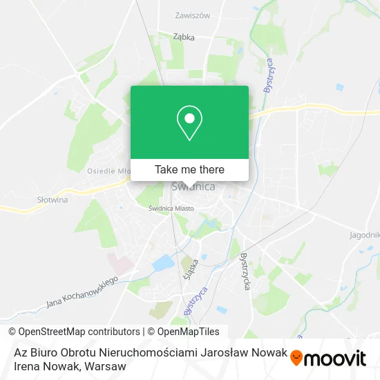 Карта Az Biuro Obrotu Nieruchomościami Jarosław Nowak Irena Nowak