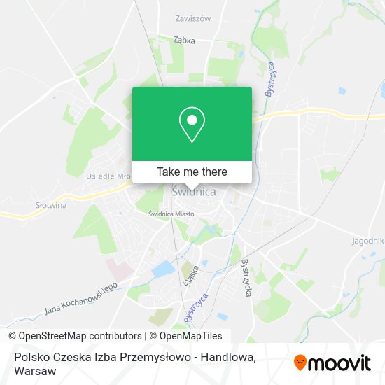 Polsko Czeska Izba Przemysłowo - Handlowa map