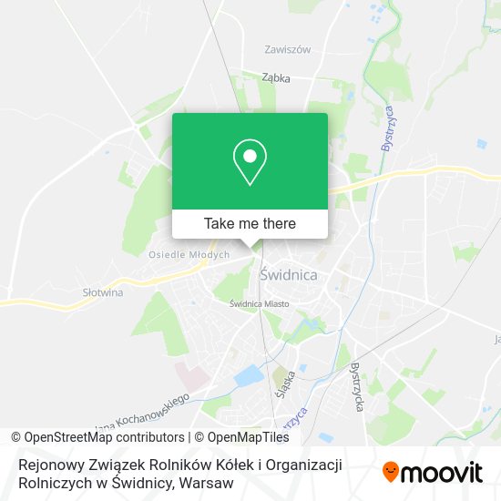 Rejonowy Związek Rolników Kółek i Organizacji Rolniczych w Świdnicy map