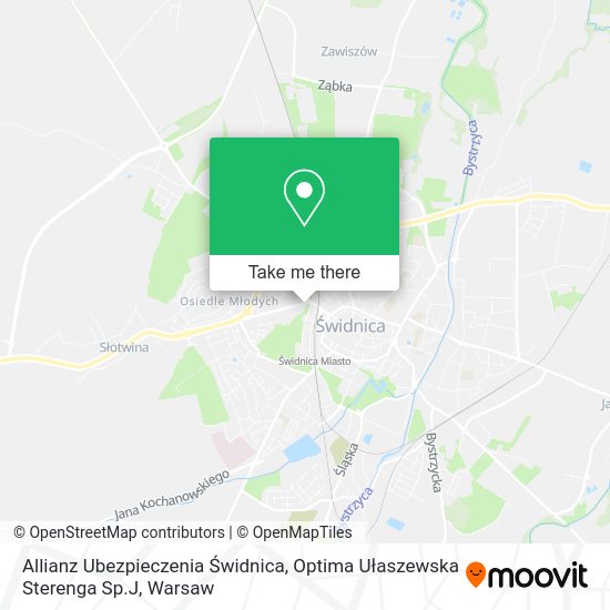 Allianz Ubezpieczenia Świdnica, Optima Ułaszewska Sterenga Sp.J map