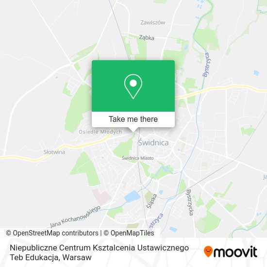 Niepubliczne Centrum Ksztalcenia Ustawicznego Teb Edukacja map