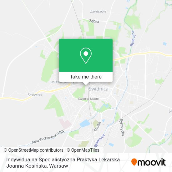 Indywidualna Specjalistyczna Praktyka Lekarska Joanna Kosińska map