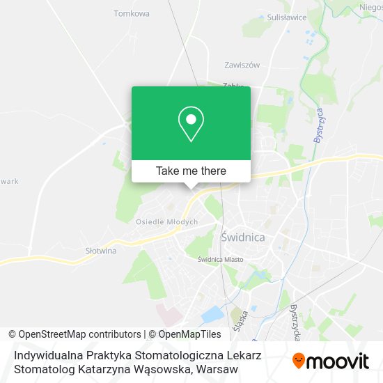 Indywidualna Praktyka Stomatologiczna Lekarz Stomatolog Katarzyna Wąsowska map