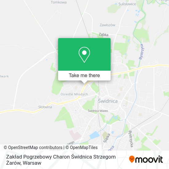 Zakład Pogrzebowy Charon Świdnica Strzegom Żarów map