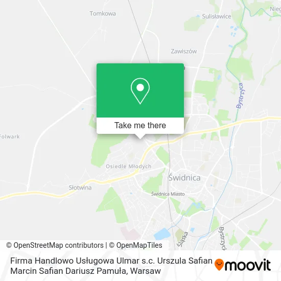 Firma Handlowo Usługowa Ulmar s.c. Urszula Safian Marcin Safian Dariusz Pamuła map
