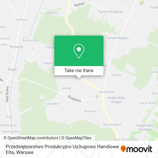 Przedsiębiorstwo Produkcyjno Us3ugowo Handlowe Elta map