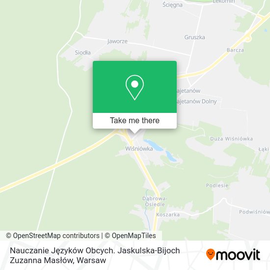 Nauczanie Języków Obcych. Jaskulska-Bijoch Zuzanna Masłów map