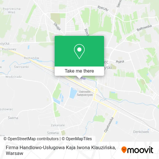 Карта Firma Handlowo-Usługowa Kaja Iwona Klauzińska