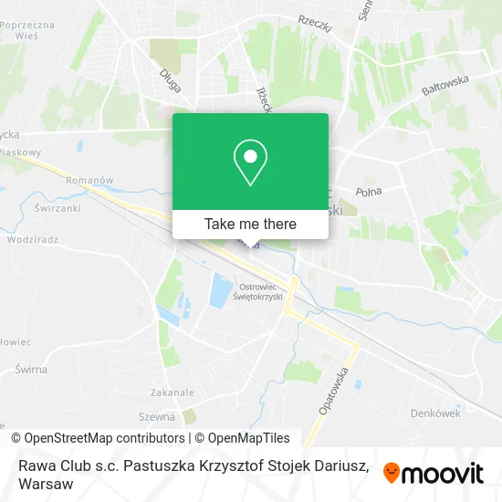 Карта Rawa Club s.c. Pastuszka Krzysztof Stojek Dariusz