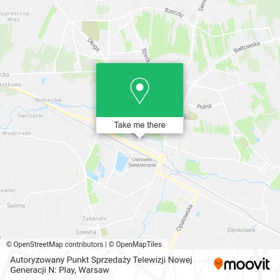 Карта Autoryzowany Punkt Sprzedaży Telewizji Nowej Generacji N: Play