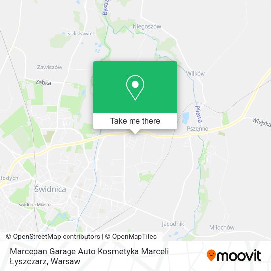 Marcepan Garage Auto Kosmetyka Marceli Łyszczarz map