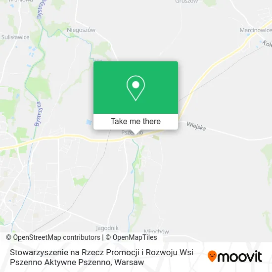 Карта Stowarzyszenie na Rzecz Promocji i Rozwoju Wsi Pszenno Aktywne Pszenno