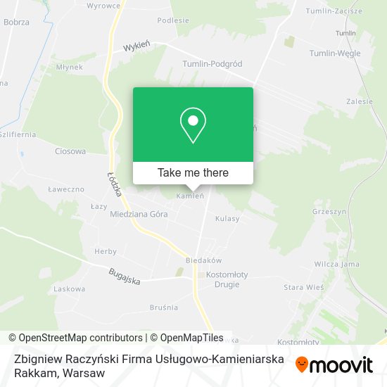 Zbigniew Raczyński Firma Usługowo-Kamieniarska Rakkam map