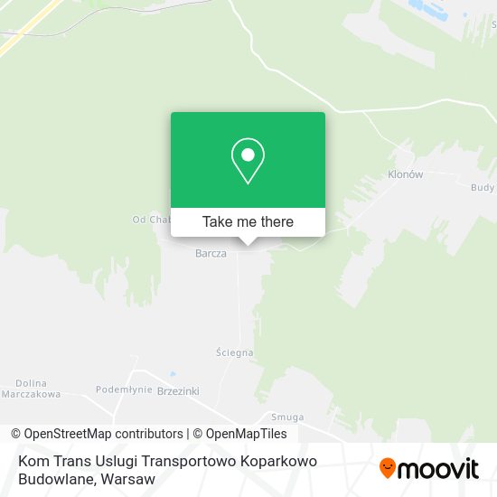 Карта Kom Trans Uslugi Transportowo Koparkowo Budowlane