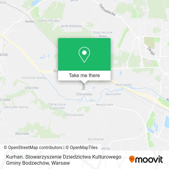 Kurhan. Stowarzyszenie Dziedzictwa Kulturowego Gminy Bodzechów map