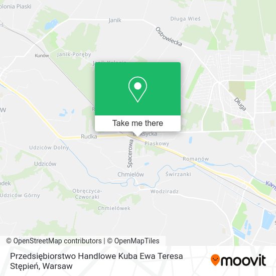 Przedsiębiorstwo Handlowe Kuba Ewa Teresa Stępień map