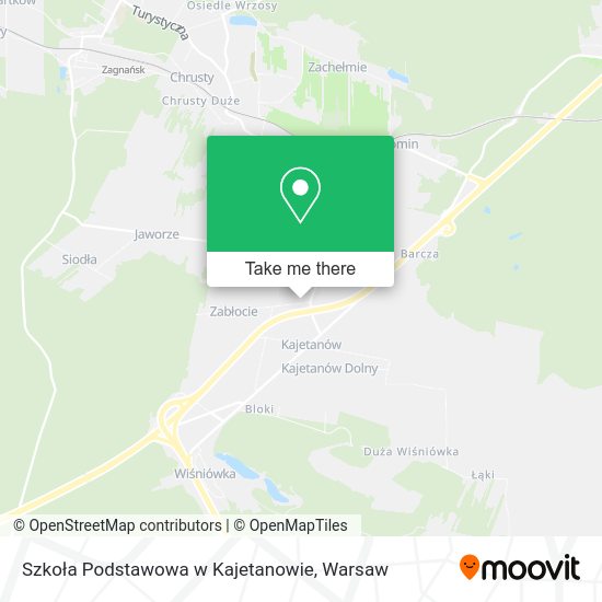 Szkoła Podstawowa w Kajetanowie map