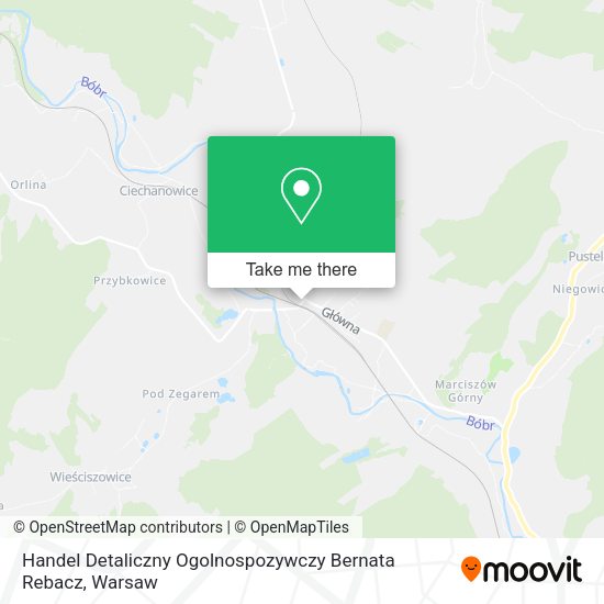 Handel Detaliczny Ogolnospozywczy Bernata Rebacz map