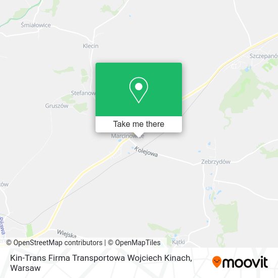 Карта Kin-Trans Firma Transportowa Wojciech Kinach