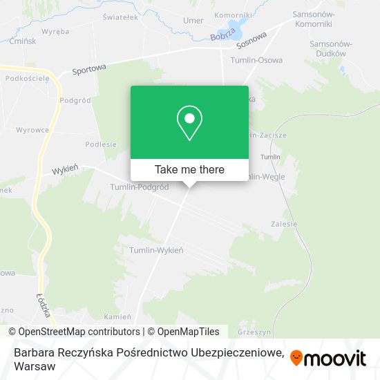 Barbara Reczyńska Pośrednictwo Ubezpieczeniowe map