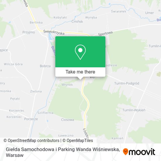 Giełda Samochodowa i Parking Wanda Wiśniewska map