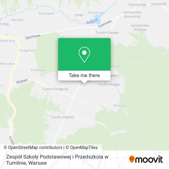 Zespół Szkoły Podstawowej i Przedszkola w Tumlinie map