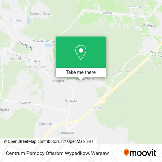 Карта Centrum Pomocy Ofiarom Wypadkow