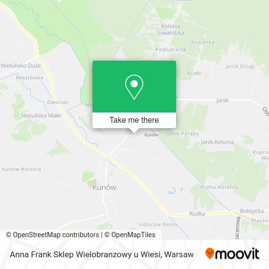 Anna Frank Sklep Wielobranzowy u Wiesi map