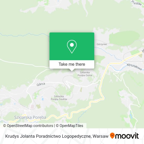 Krudys Jolanta Poradnictwo Logopedyczne map