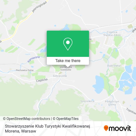 Stowarzyszenie Klub Turystyki Kwalifikowanej Morena map