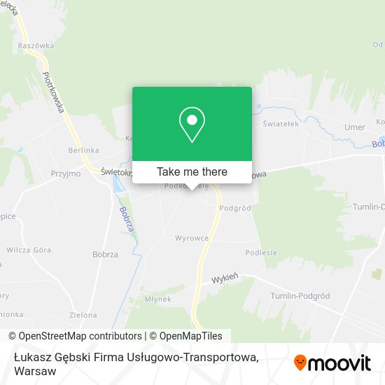 Łukasz Gębski Firma Usługowo-Transportowa map