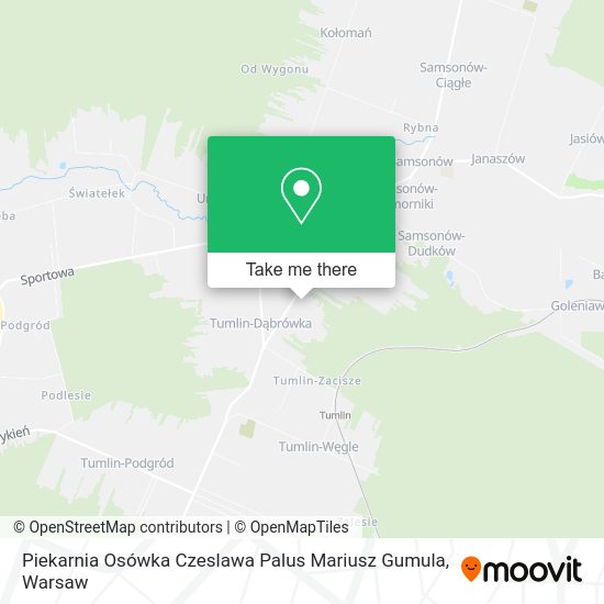 Piekarnia Osówka Czeslawa Palus Mariusz Gumula map