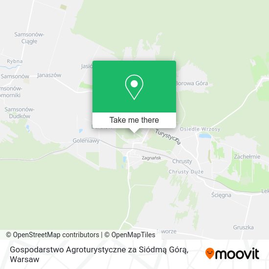 Gospodarstwo Agroturystyczne za Siódmą Górą map