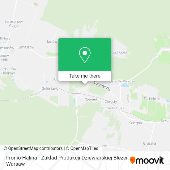 Fronio Halina - Zakład Produkcji Dziewiarskiej Blezer map