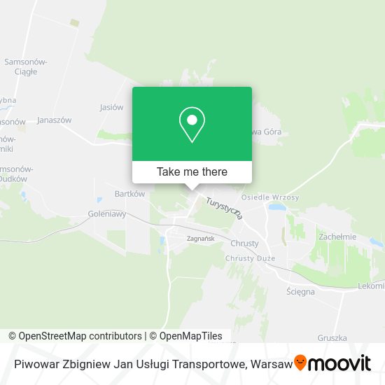 Piwowar Zbigniew Jan Usługi Transportowe map