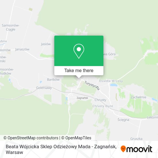 Beata Wójcicka Sklep Odzieżowy Mada - Zagnańsk map