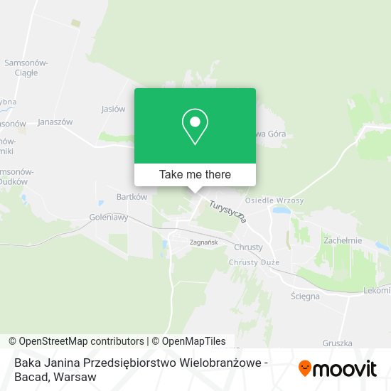 Baka Janina Przedsiębiorstwo Wielobranżowe - Bacad map