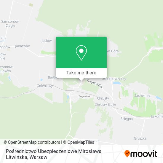 Pośrednictwo Ubezpieczeniowe Mirosława Litwińska map