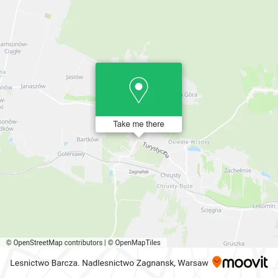 Lesnictwo Barcza. Nadlesnictwo Zagnansk map