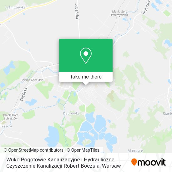 Wuko Pogotowie Kanalizacyjne i Hydrauliczne Czyszczenie Kanalizacji Robert Boczula map